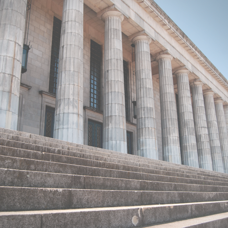 Courthouse with stone columns