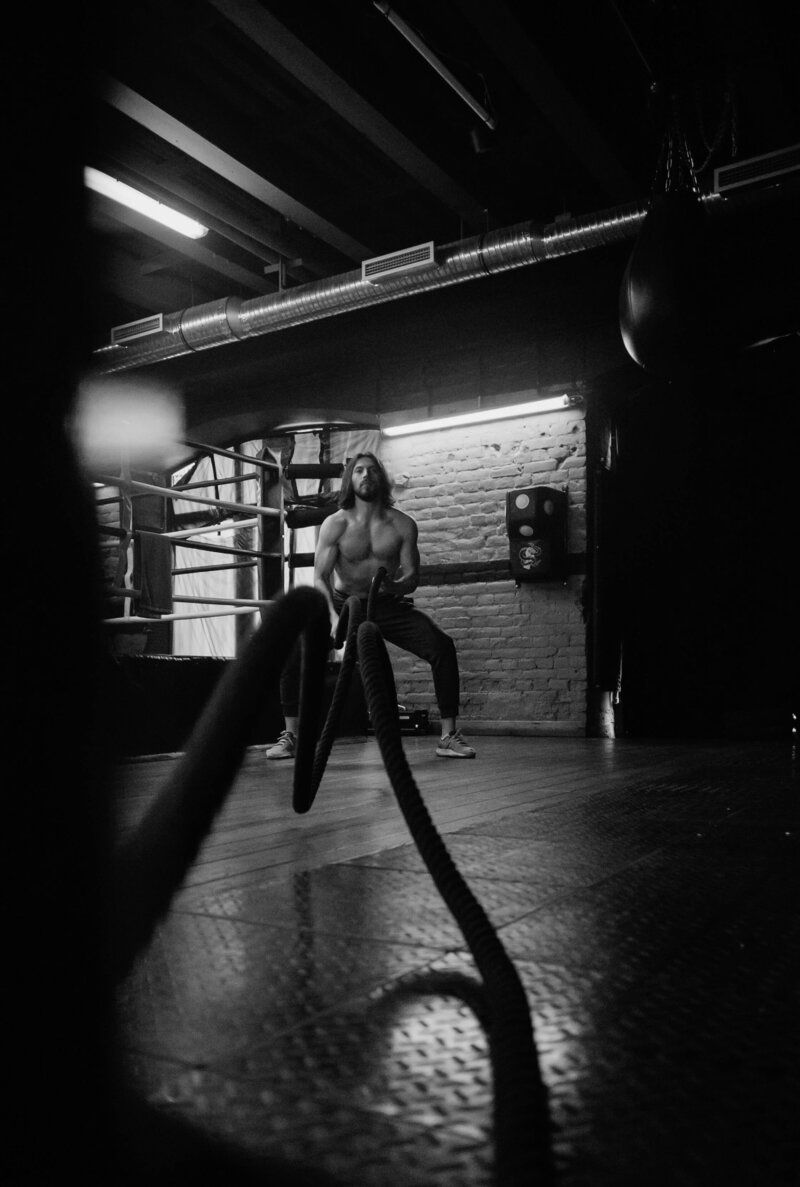 Picture of person doing ropes