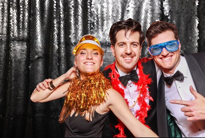 black sequins wedding backdrop photo booth