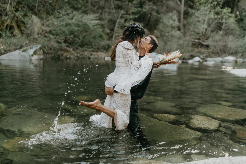 california engagement session in the water