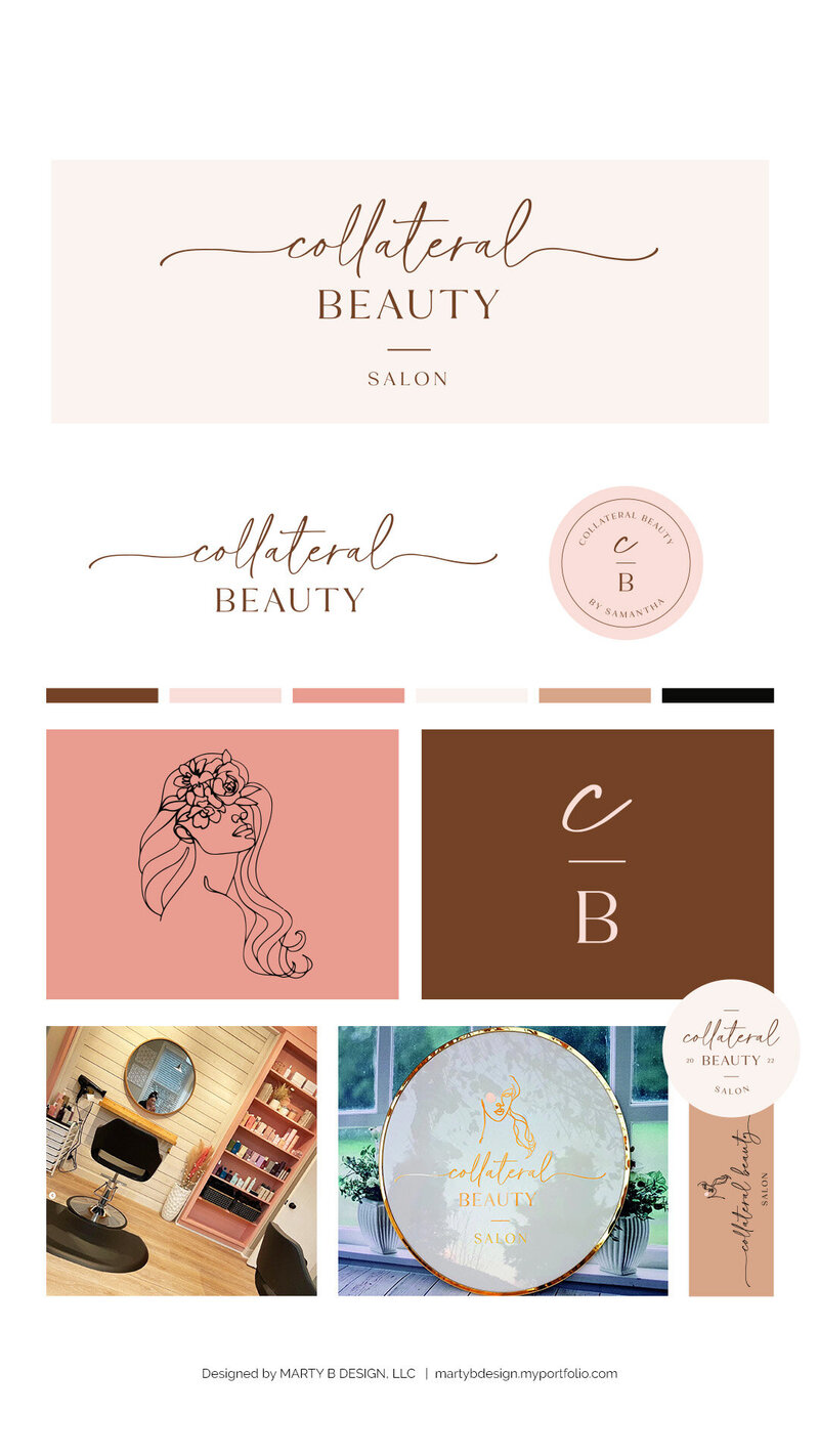 collateral beauty color combinations with logo