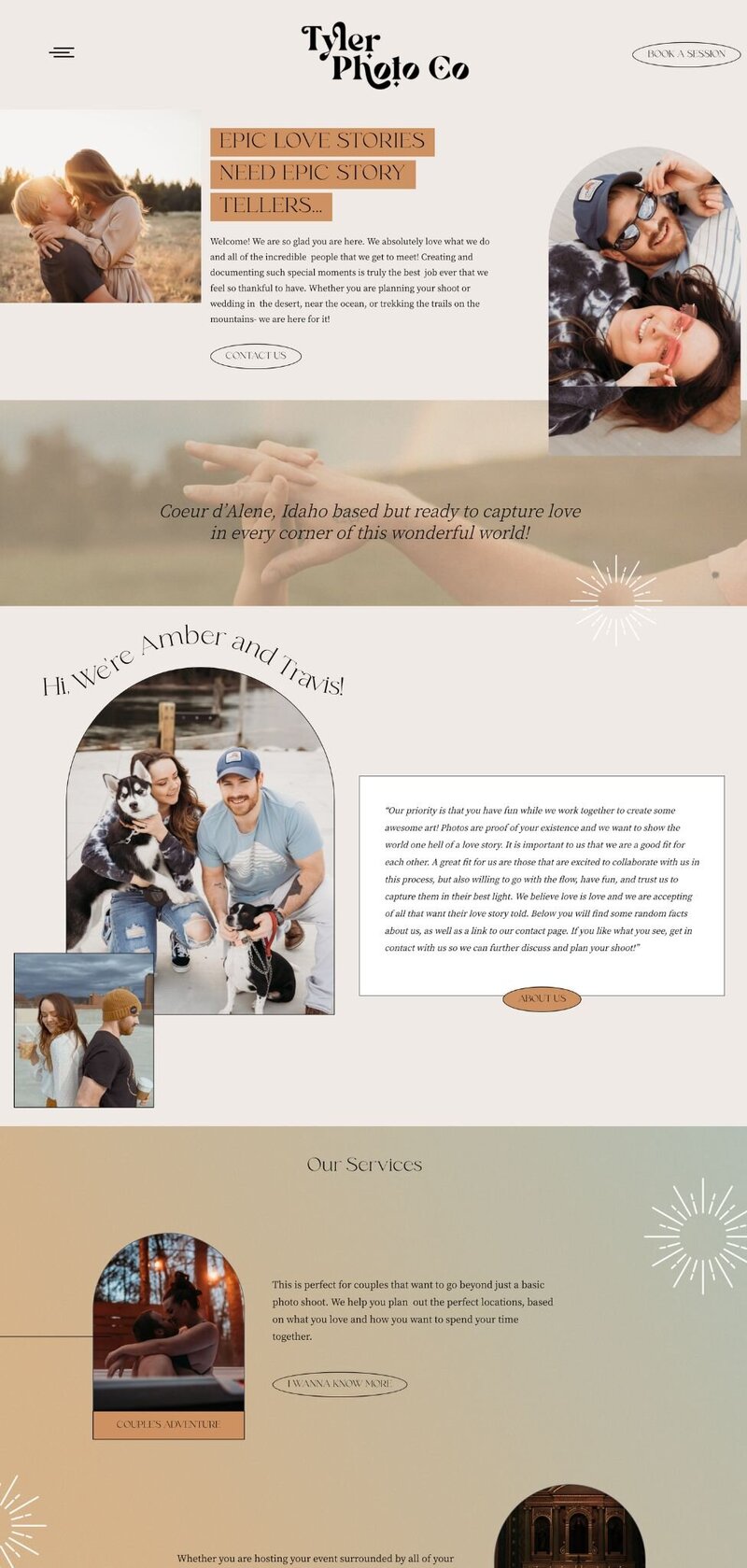 the big day photography custom website design for photographers
