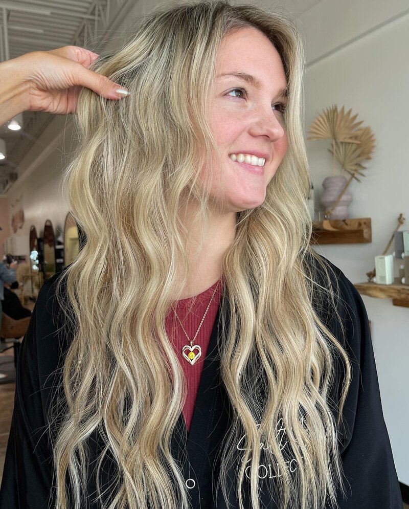 Hand Tied Extensions at Salt Hair Collective - East Beach Norfolk Virginia Hair Salon - 6