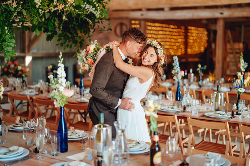 Just married at Haybarn Dulus