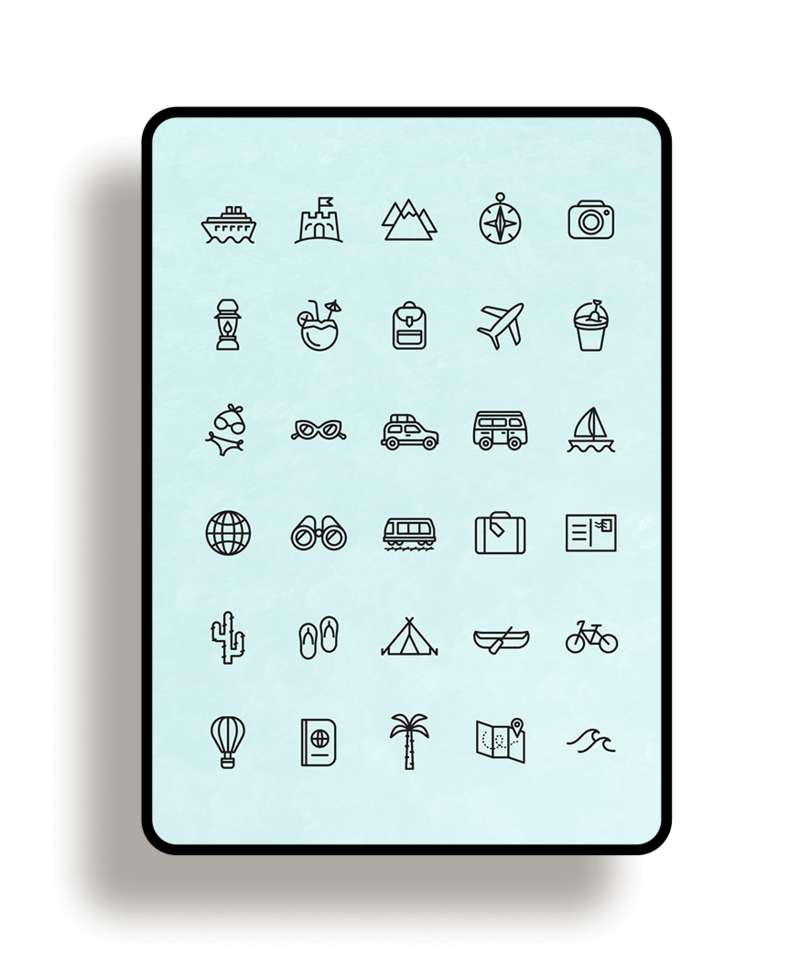 cute travel icons for instagram highlight covers