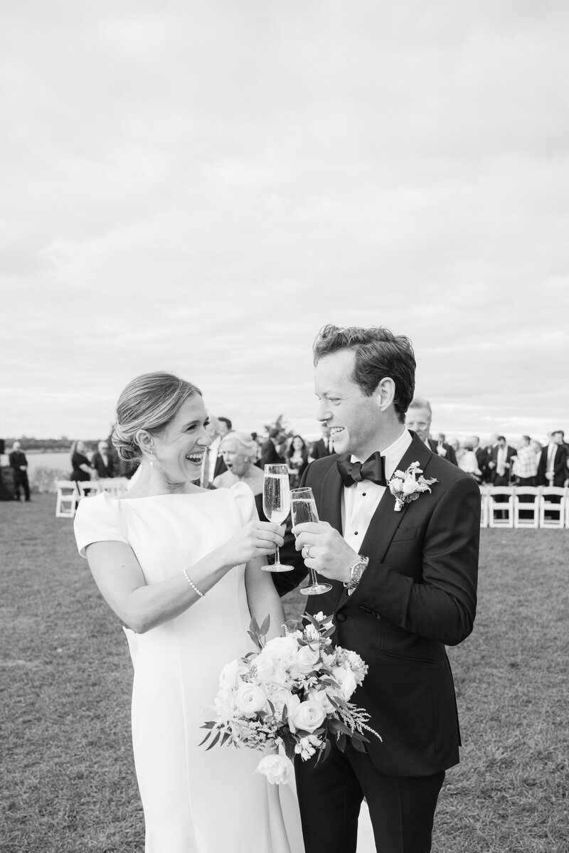 Cape Cod Wedding Couple at Sunset