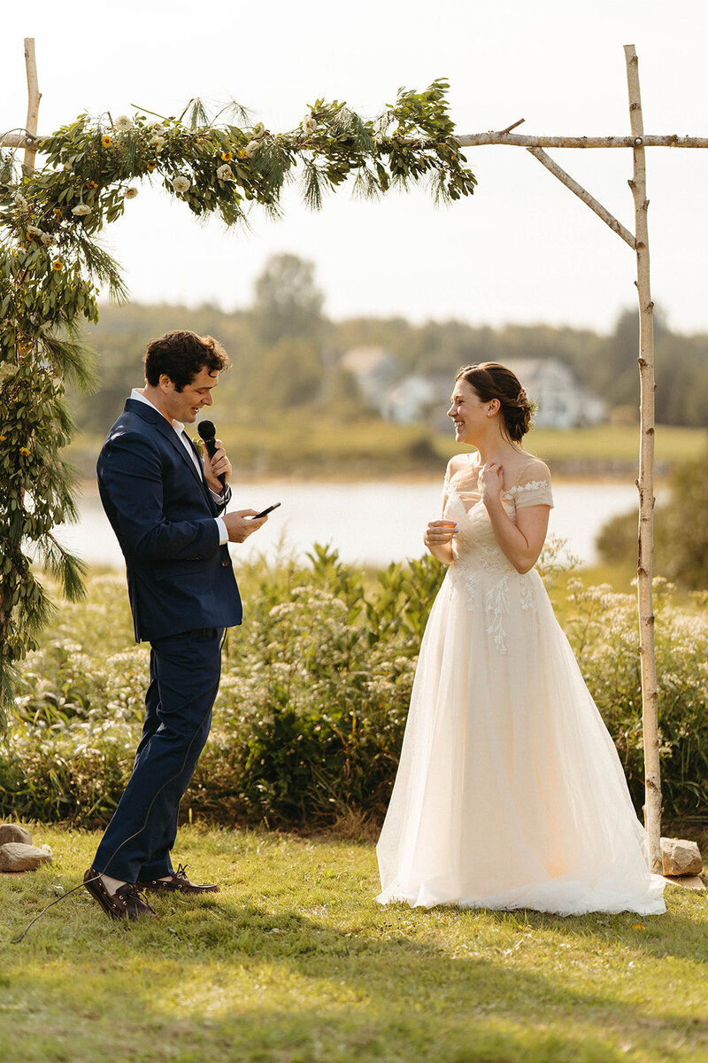 A camp wedding in Maine photographed by Hattie Mae Photography