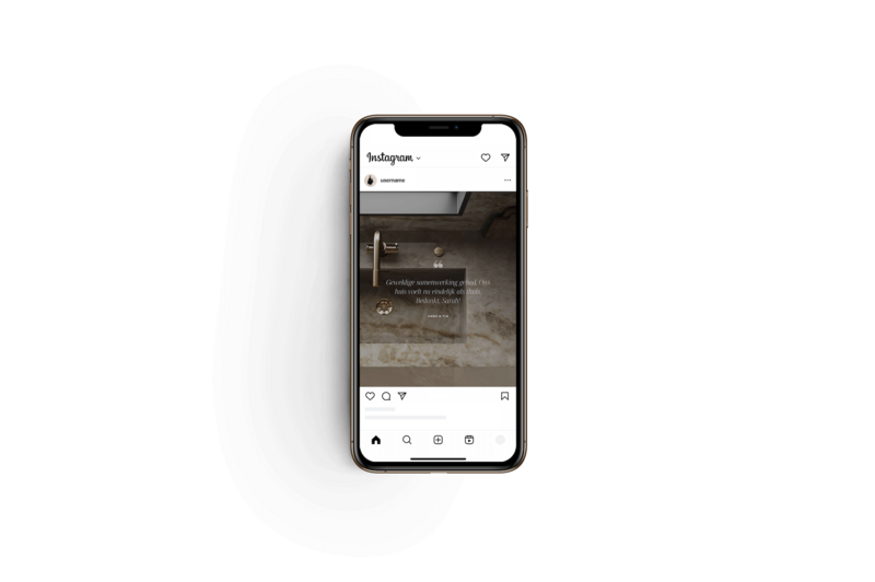 Neutrale Instagram templates interieur designer