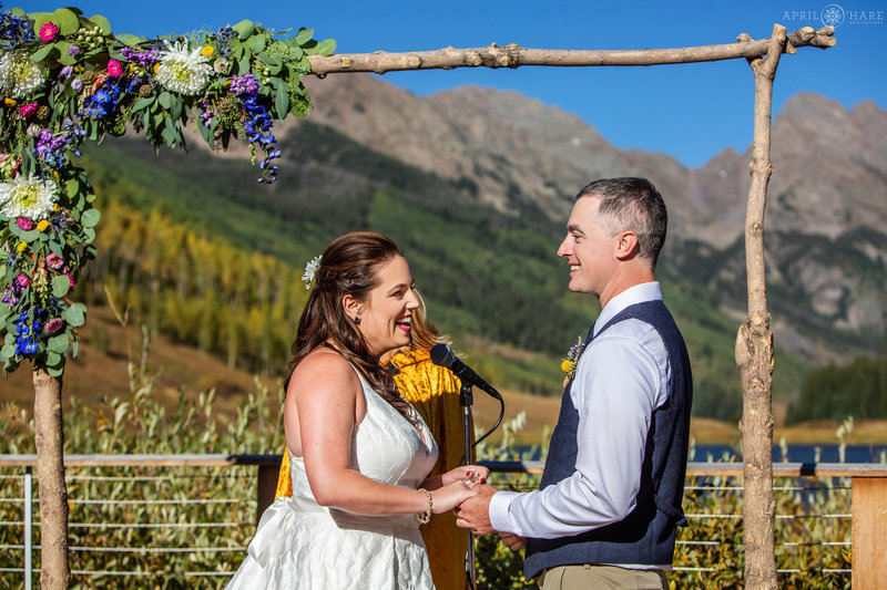 Fall wedding day at Piney River Ranch