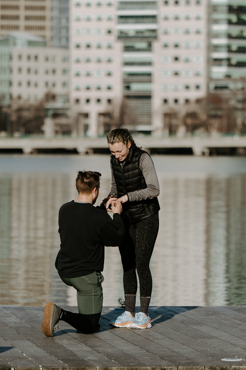Proposal engagement photos in Boston, Gabrielle Shoots Photography, wedding and portrait photographer