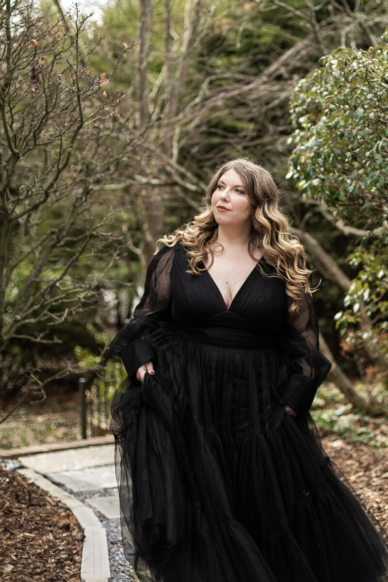 Ashleigh Henry, writer and coach, in Asheville, North Carolina, illustrating embodied elegance and intentionality for women navigating identity shifts.