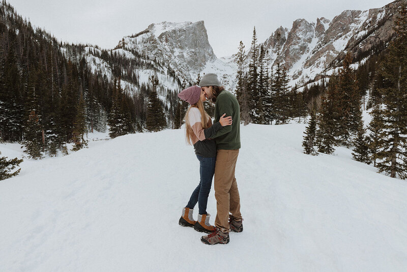 engagement photos in the rocky mountains colorado