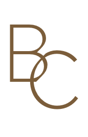 Brown Submark logo for relationship therapist practice consisting of the letters 'B' and 'C'