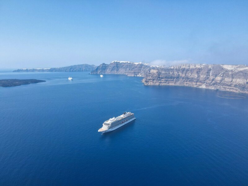 Ocean cruise ship sailing in the water