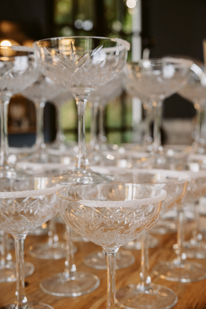Champagne tower wedding venue