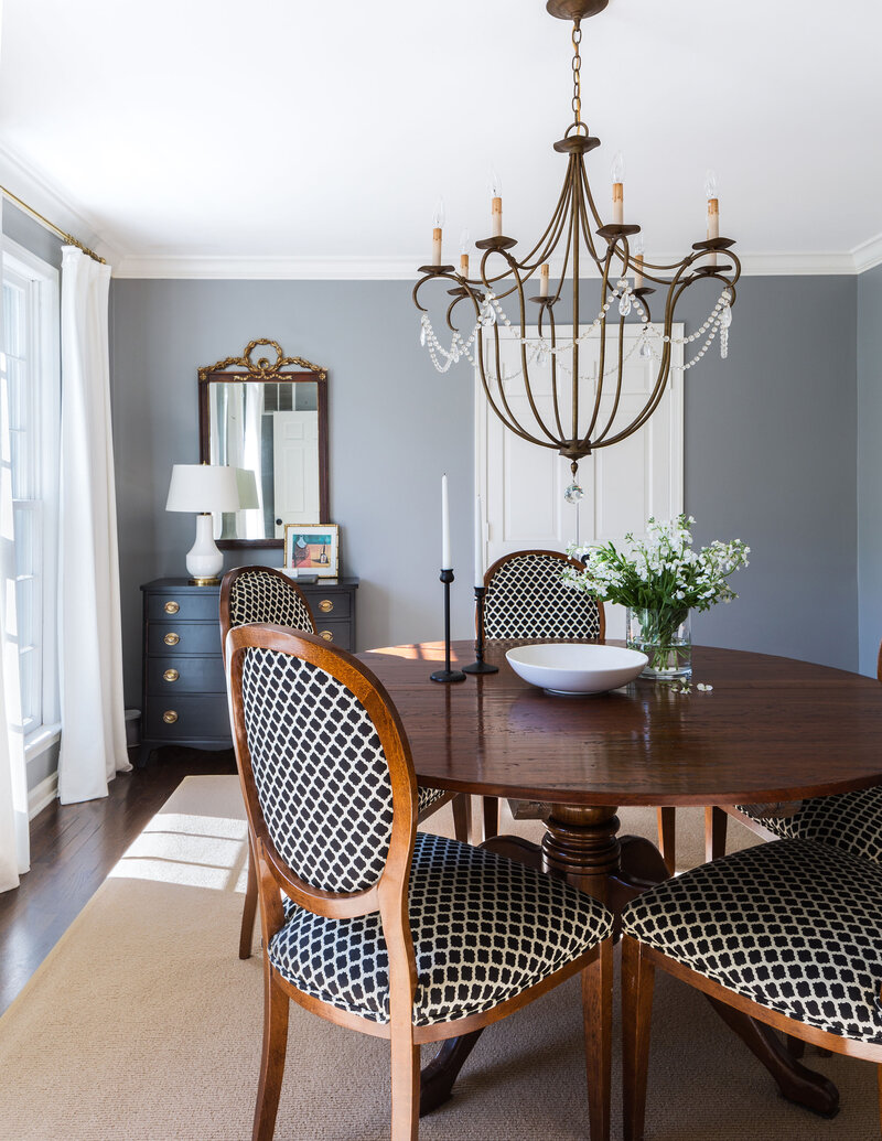 Potomac, MD Interior Design for dining room 