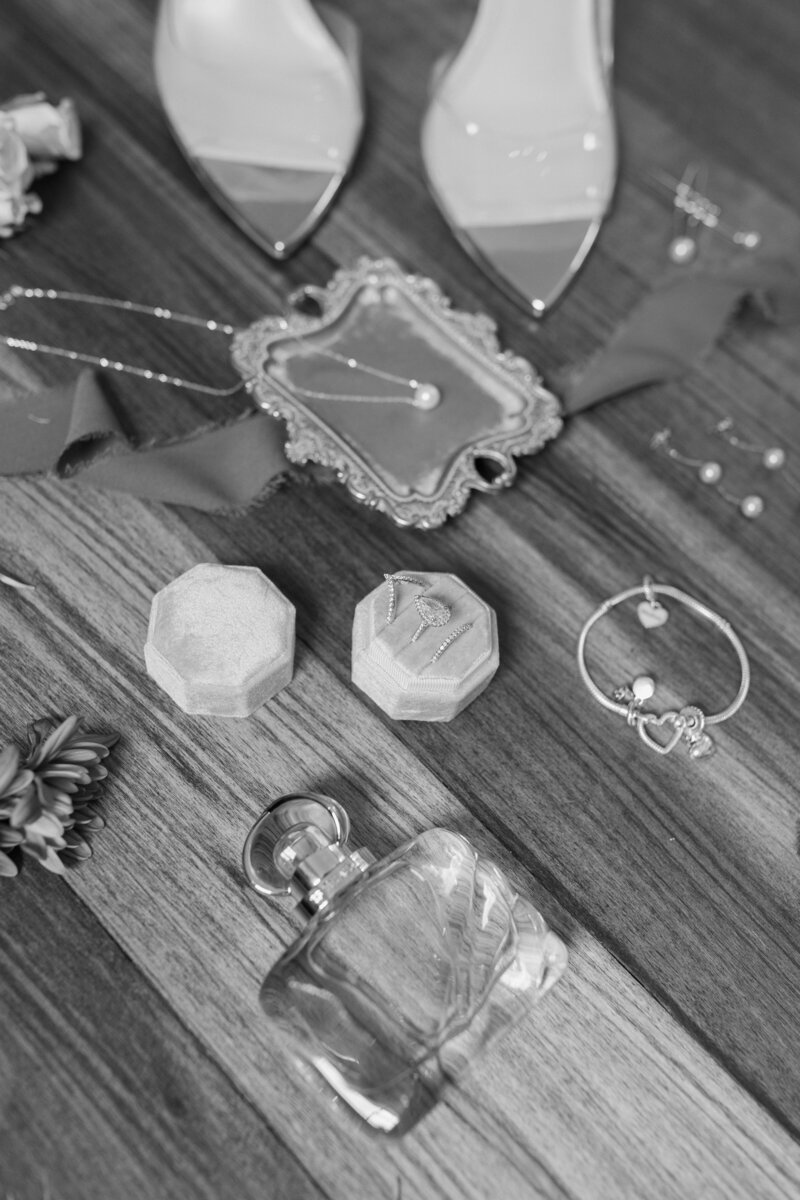 bridal flat lay