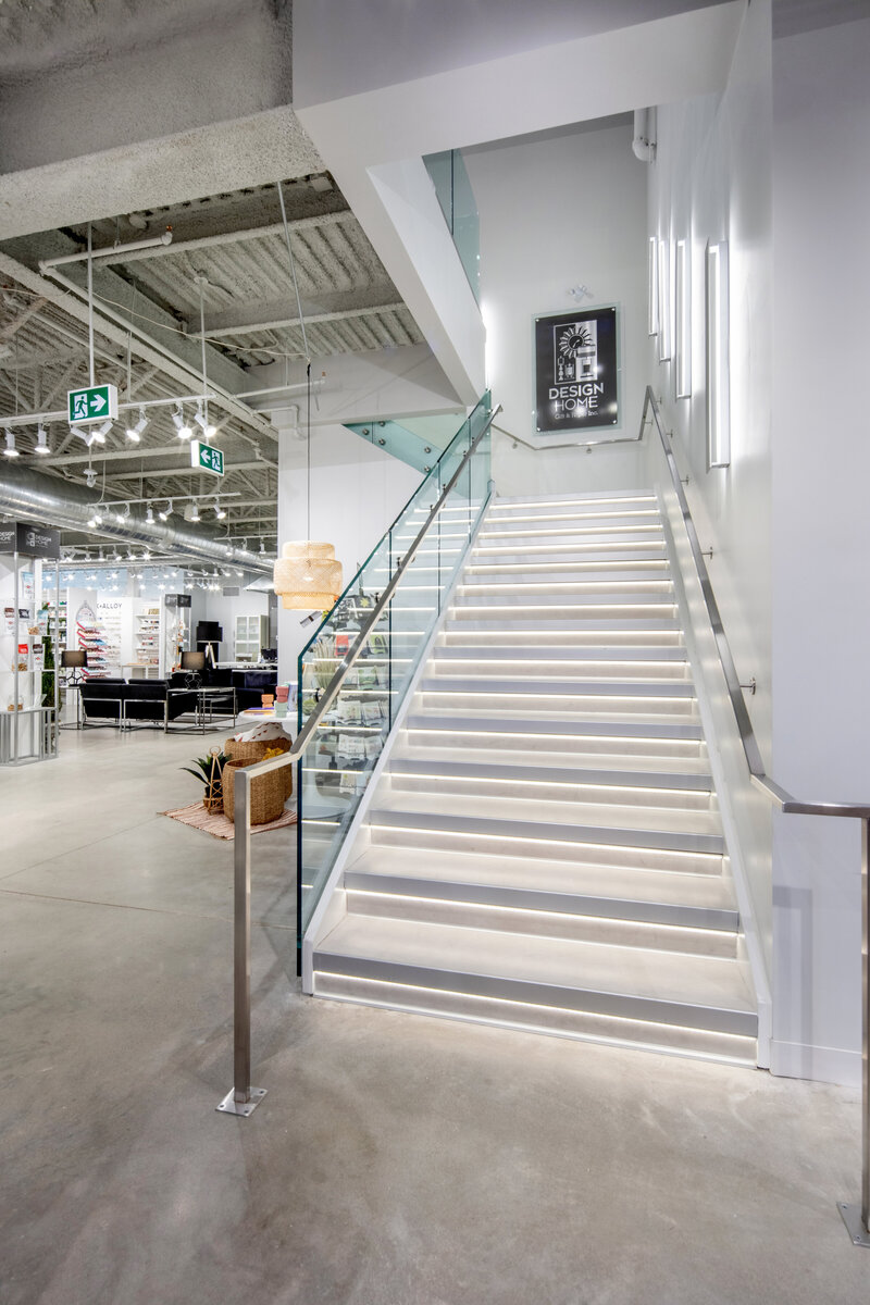 lower level of the showroom