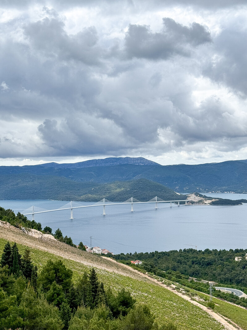 Split to Dubrovnik Croatia DayTrip Rizman winery bridge view 