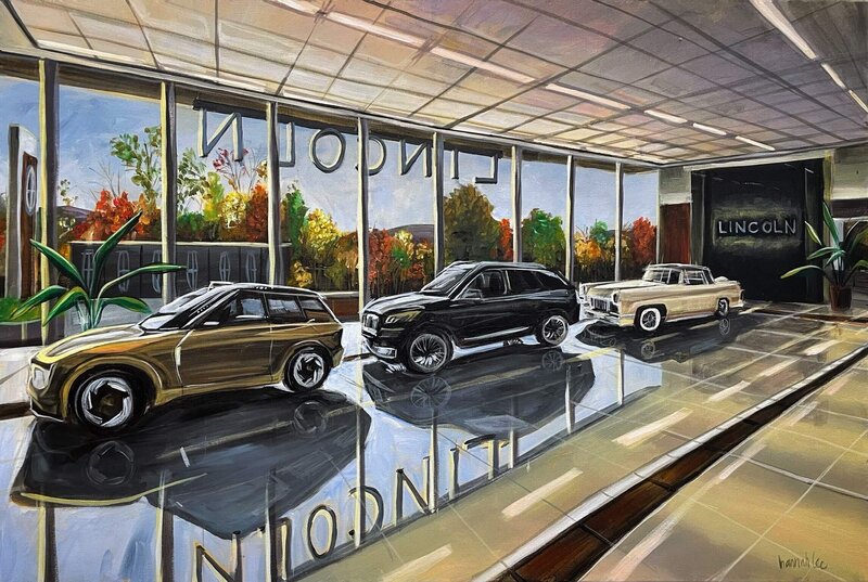 Live Event Painting of Lincoln of Wayne New Jersey car dealership Corporate Event