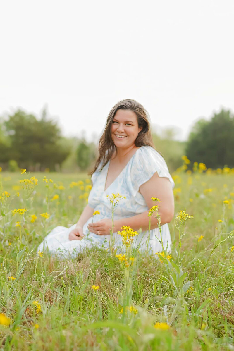 A picture of me in a wildflower field