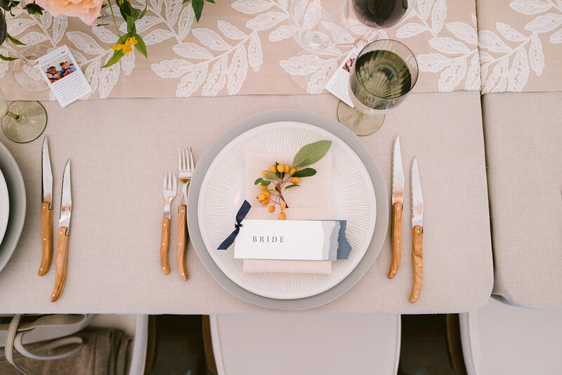 Colorado Mountain Ranch Wedding Placecard menu