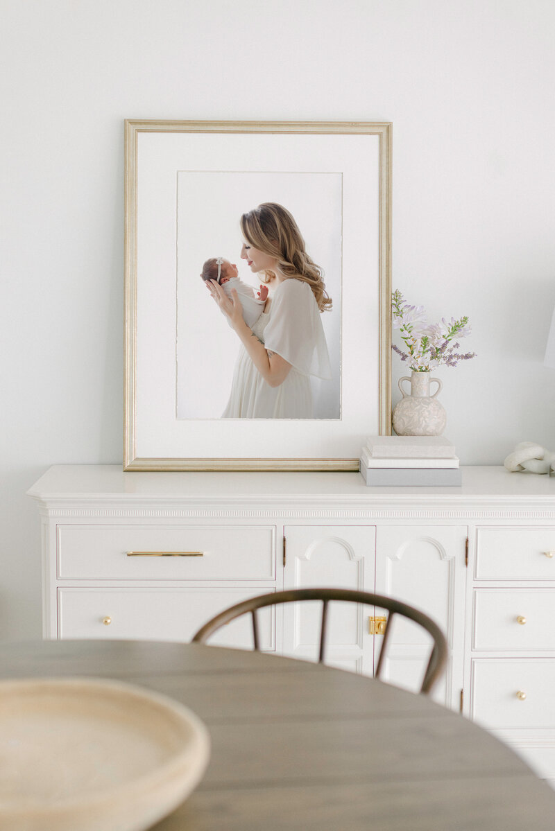 Tampa Luxury studio walls with light and airy wall art