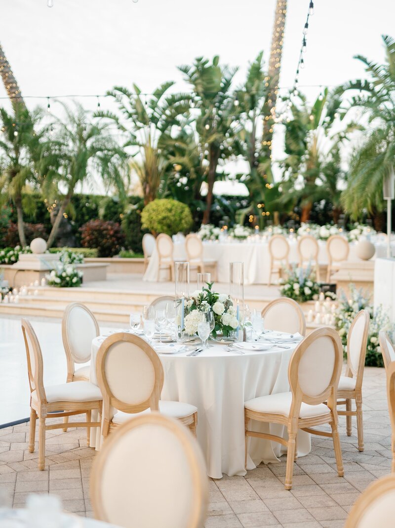 Florida outdoor wedding reception