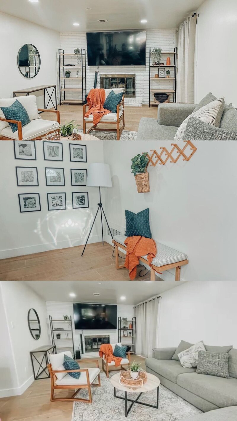 modern glam living room decor