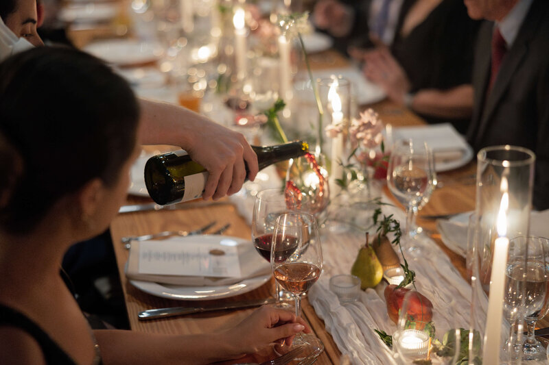 Intimate Dinner Wedding Reception