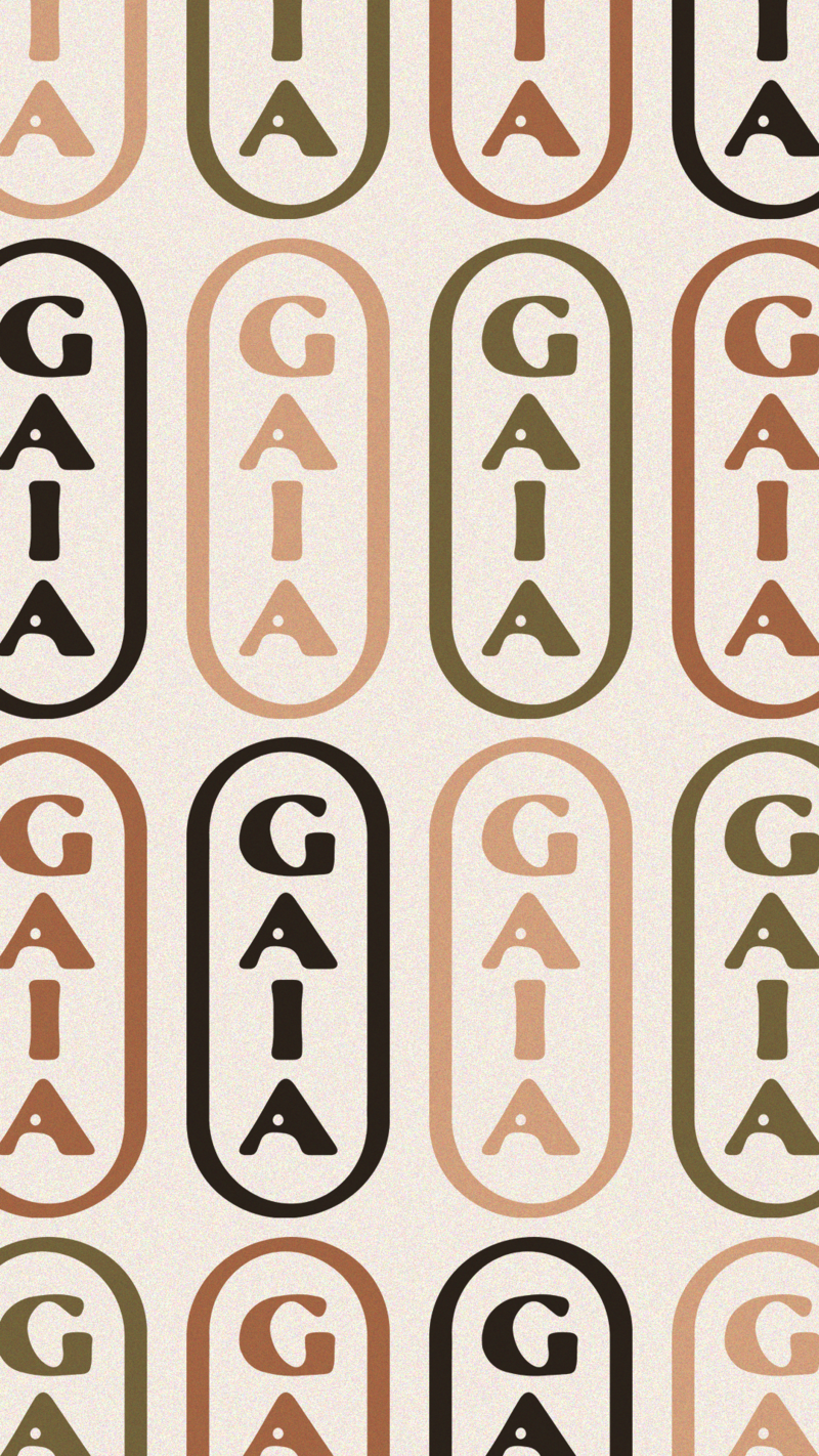 Gaia Florals oblong logo mark