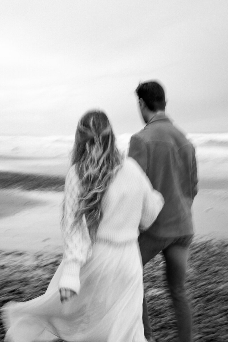 couple walking on a beach