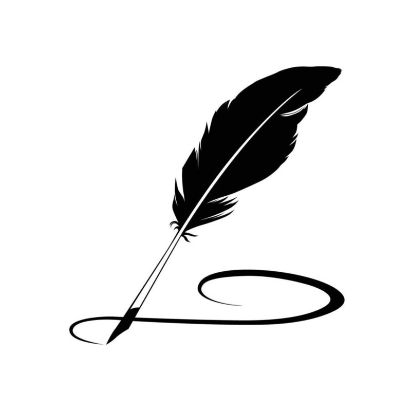 vintage-feather-quill-pen-with-black-ink-stroke-classic-stationery-illustration-isolated-on-white-background-free-vector