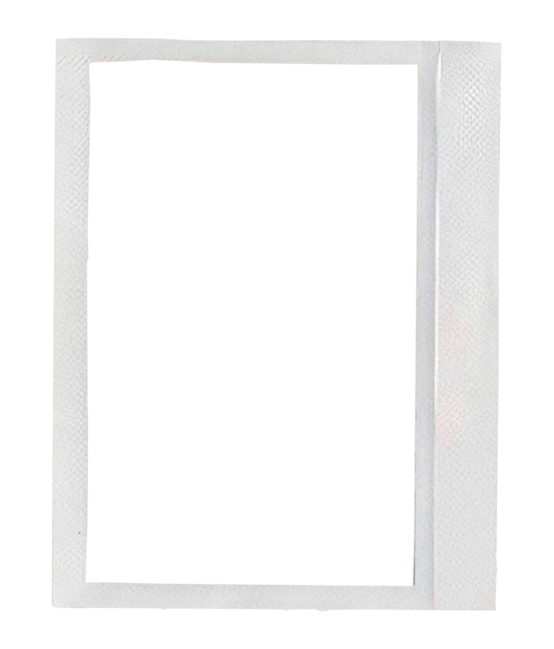 Soft white frame styled like a Polaroid, adding a nostalgic touch.

