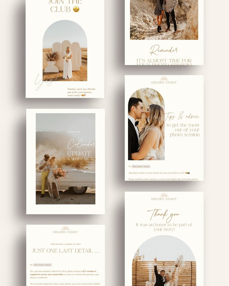 Flodesk email templates Golden Coast 9