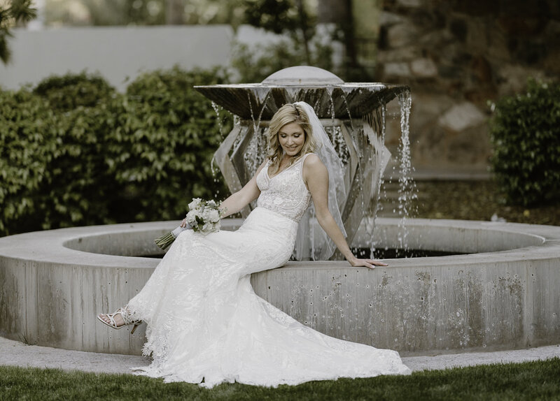 Beautiful Bride on her wedding day at Hotel Valley Ho