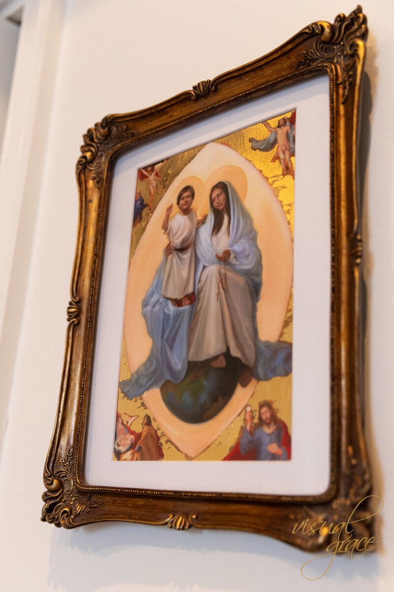 framed gold leaf print