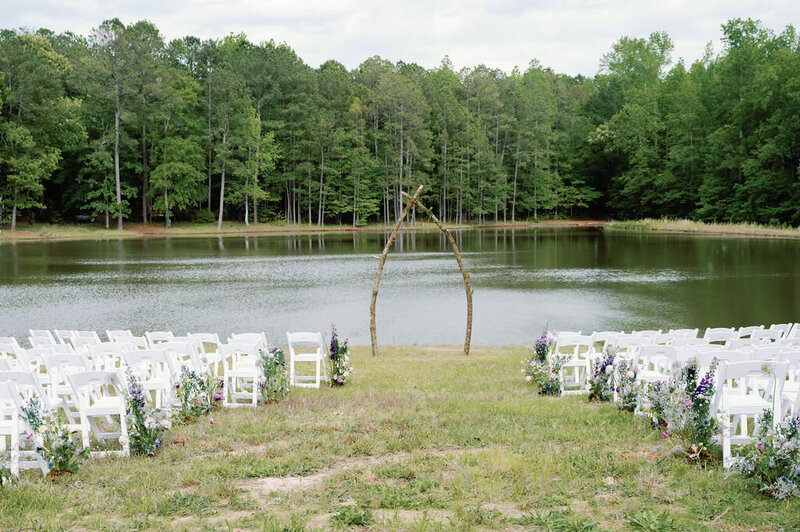 lakeside outdoor wedding