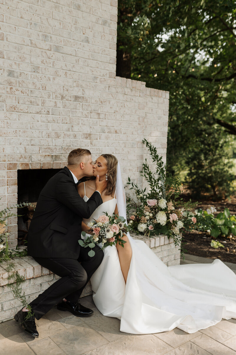 Candid moment between a couple, celebrating their engagement, photographed by Ryann B Photography in Indianapolis.