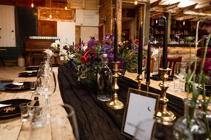 Colourful top table