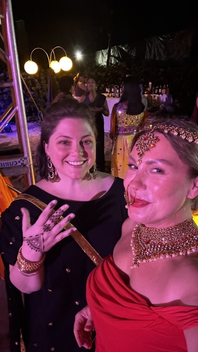 Dana getting henna at a South Asian event