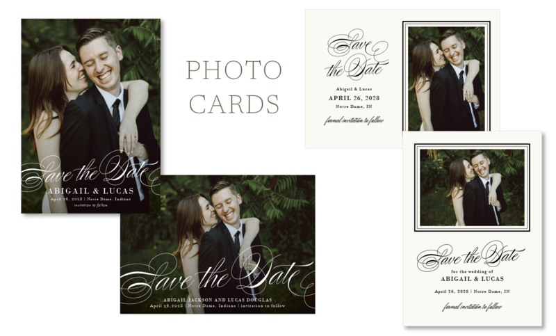 photo save the date layout options
