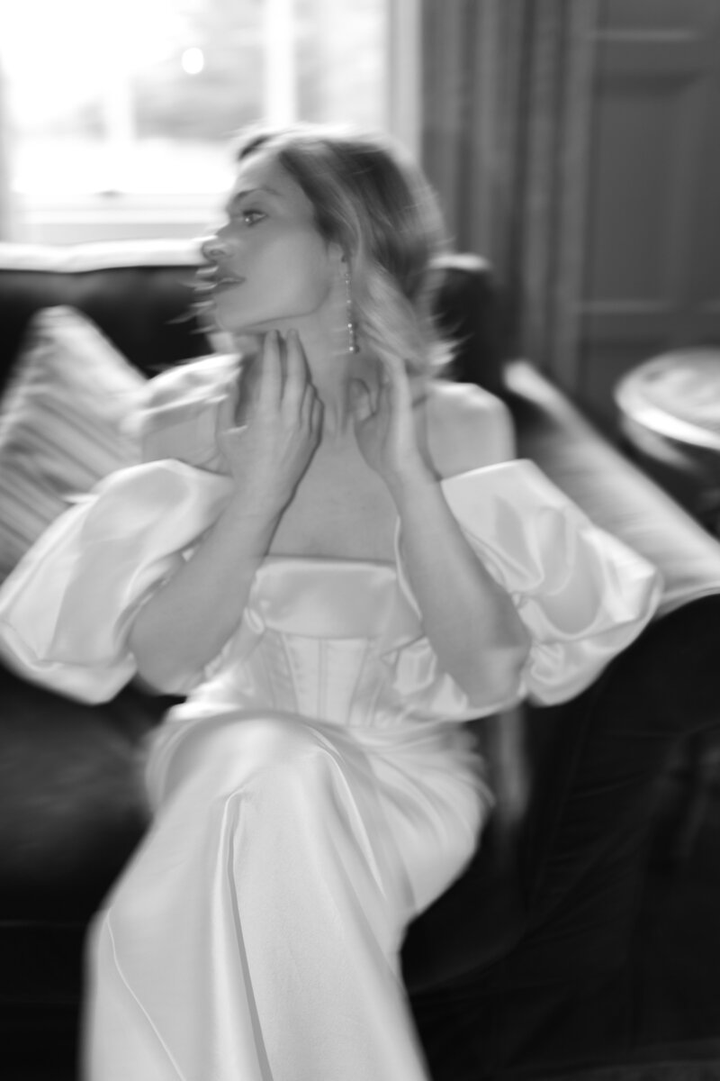 Bridal portrait at Elmore Court, Cotswolds