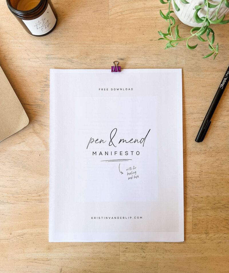 pen and mend manifesto PDF print cover