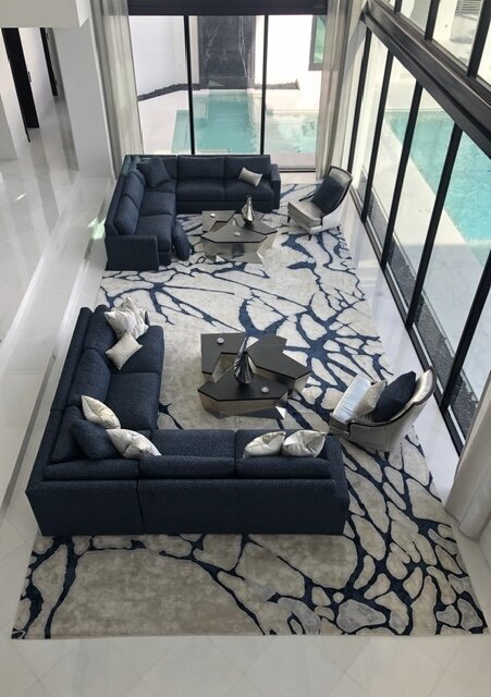 Custom coral rug-Hillsboro Beach Resort