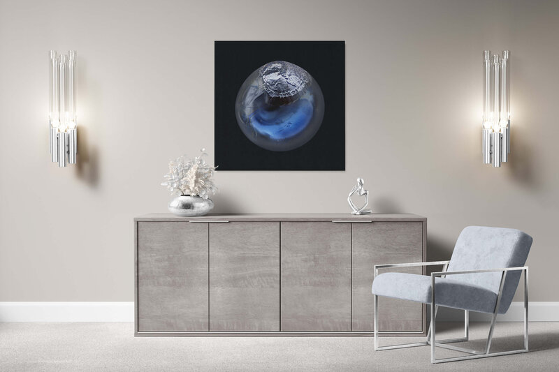 Fine Art Canvas featuring Project Stardust micrometeorite NMM 2752 for luxury interior design