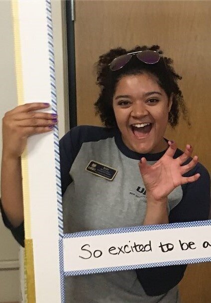 Sofi Melvin as an orientation leader at University of Northern Colorado
