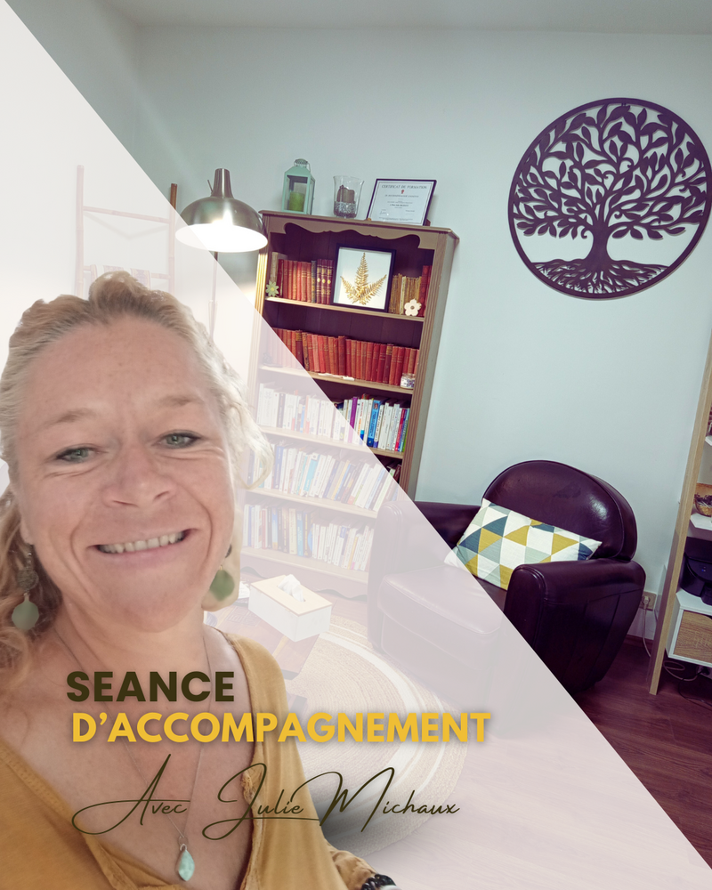 Accompagnements individuels

En présentiel à Carpentras ou à distance
Un espace sécurisant pour déposer ce que tu traverses, comprendre tes émotions, et transformer tes blocages.
Tu repars avec plus de clarté, de légèreté et en paix avec toi-même.