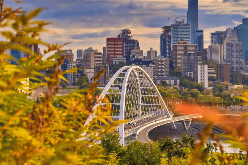 Edmonton skyline served by an all-natural residential and commercial cleaning service