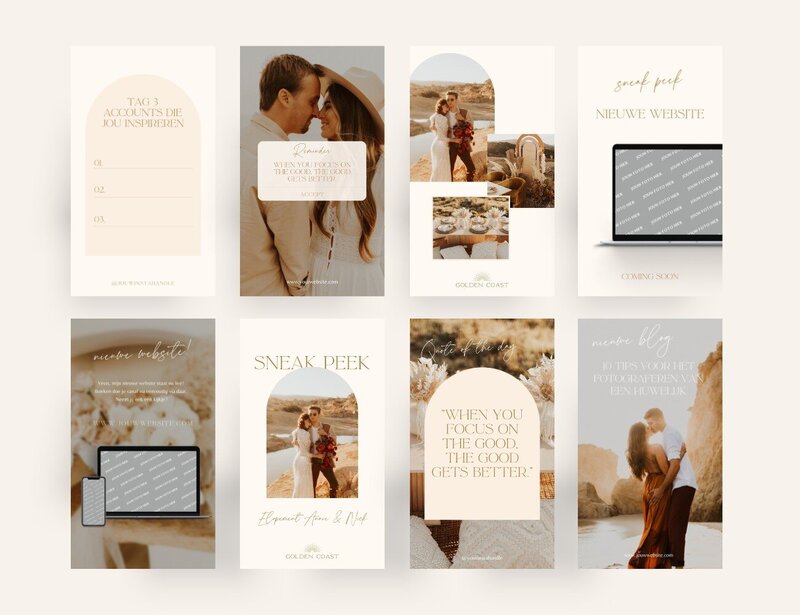 Boho Instagram story templates voor fotografen